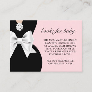 Elegante Pink Glam Tiffany Boeken voor Baby shower Informatiekaartje