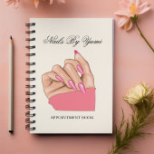 Elegante Pink Nails Manicurist Afspraak Salon Notitieboek