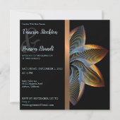 Elegante Pinwheel bruiloft uitnodiging (Voorkant)