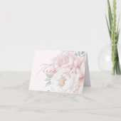 Elegante Pioen Bloemen Bedankt Blanco Kaarten (Voorkant)