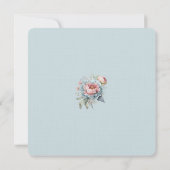 Elegante Pioen Bloemen Moederdag Brunch Kaart (Achterkant)