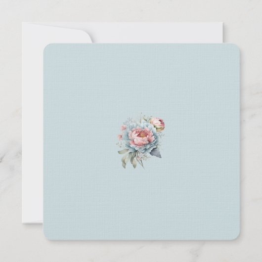 Elegante Pioen Bloemen Moederdag Brunch Kaart (Achterkant)