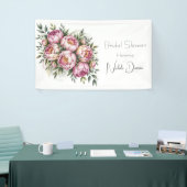 Elegante Pioen Bloemige Bruidsdouche Spandoek (Beurs)