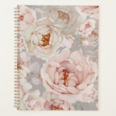 Elegante pioen bloemplanner planner (Voorkant)
