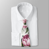 Elegante pioen bloemstuk bruiloft Mannen's Stropdas (Gebonden)