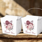 Elegante pioen Dank u Waterverf bloemenbruiloft Bedankdoosjes