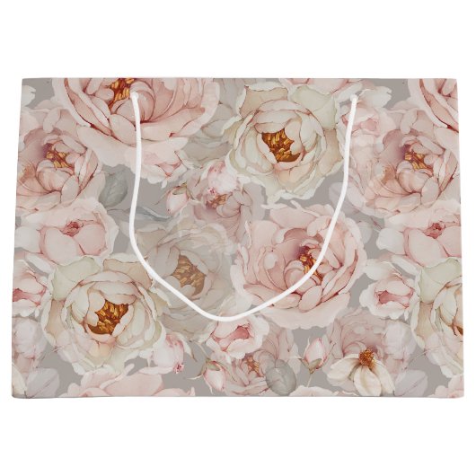 elegante pioen groot cadeauzakje (Voorkant)