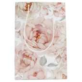 elegante pioen medium cadeauzakje (Voorkant)