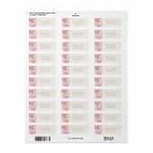 Elegante Pioen Retouradreslabel Etiket (Full Sheet)