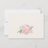 elegante pioen RSVP kaartje (Achterkant)