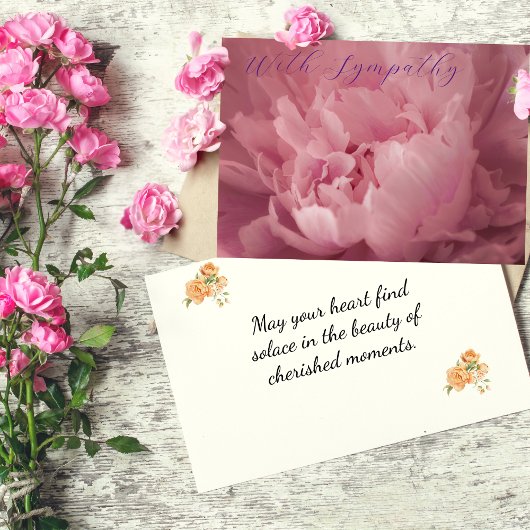 Elegante Pioen Sympathie Kaart