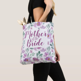 Elegante Pioen waterverf bloemen all-over patroon Tote Bag