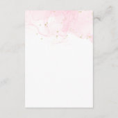 Elegante pioen Waterverf bruiloft details Informatiekaartje (Achterkant)