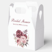 Elegante pioen Waterverf Floral Vrijgezellenfeest Bedankdoosjes (Geopend)