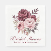 Elegante pioen Waterverf pioenen Vrijgezellenfeest Servet (Voorkant)