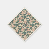 Elegante  pioenbloem – tijdloze botanische servet (Hoek)