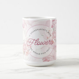 Elegante Pioenbloemen Oma/Opa Wij Zouden Jou Kieze Koffiemok