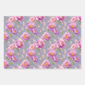 Elegante pioenen Bloemencadeau Inpakpapier Vel (Voorkant 3)