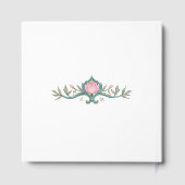 Elegante pioenen bruiloft Folie gastenboek (Achterkant)