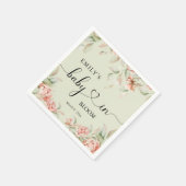 Elegante pioenen floral Baby in Bloom Baby shower Servet (Hoek)