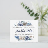 Elegante pioenen, rozen & pampa's - Save the date Briefkaart (Staand voorkant)