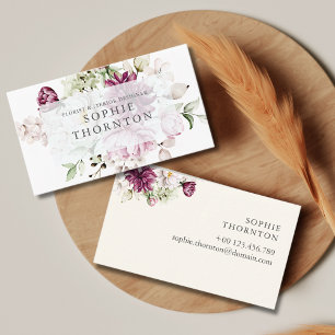 Elegante pioenen visitekaartje