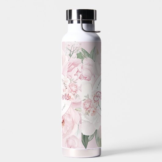 Elegante pioenroos bloemen grootouders we zouden j waterfles (Links)