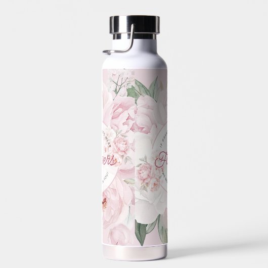 Elegante pioenroos bloemen grootouders we zouden j waterfles