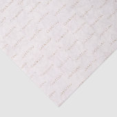 Elegante Pioenroze Bloemige Trouw Monogram Tissue Tissuepapier (Detail)