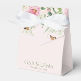 Elegante Pioenroze Bloemige Trouwcadeautas Bedankdoosjes