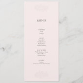 Elegante Pioenroze Roze Diner Menu Ca (Voorkant)