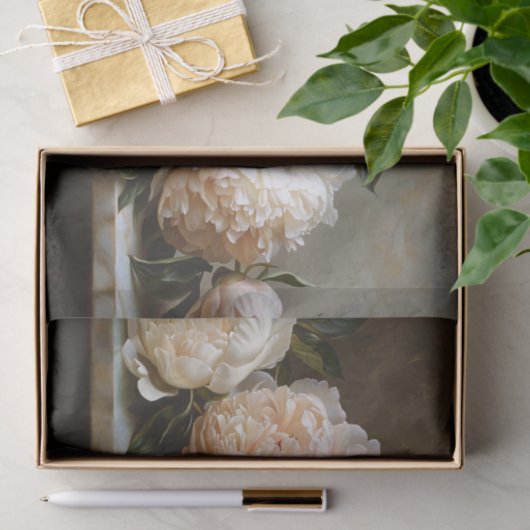 Elegante Pioenrozen Decoupage Tissuepapier (Geschenk)