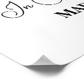 Elegante Pioenrozen Gouden Lijst Foto Begrafenis  Poster (Hoek)