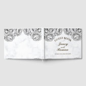 Elegante Pioenrozen Moderne en minimalistische bru Gastenboek (Volledig)