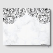 Elegante Pioenrozen Moderne en minimalistische bru Gastenboek (Achterkant)