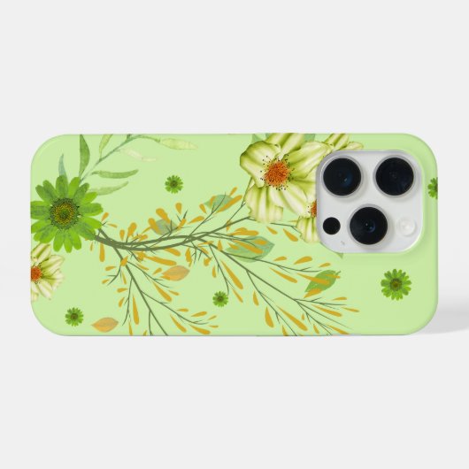 Elegante pistache groene telefoon portemonnee iPhone hoesje (Achterkant horizontaal)