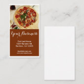 Elegante pizza aanpasbare visitekaartjes (Voorkant / Achterkant)