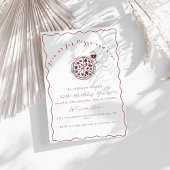 Elegante pizza en wijn verjaardagsuitnodiging kaart