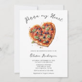 Elegante Pizza Mijn Hart Italiaans Vrijgezellenfee Kaart (Voorkant)