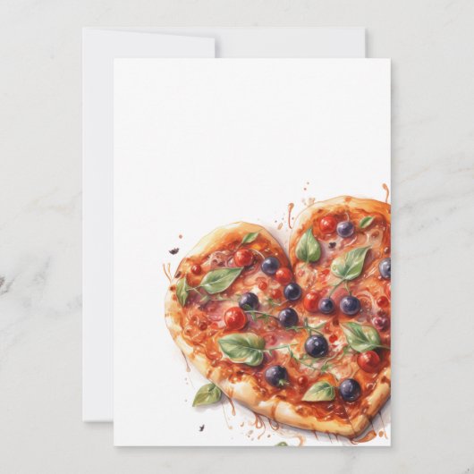 Elegante Pizza Mijn Hart Italiaans Vrijgezellenfee Kaart (Achterkant)