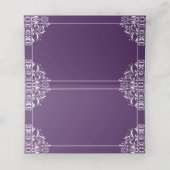 Elegante Plaats Kaart Tent Kaarten- Nadine (Plum) Plaatskaartje (Binnenkant ongevouwen)