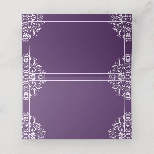 Elegante Plaats Kaart Tent Kaarten- Nadine (Plum) Plaatskaartje (Binnenkant ongevouwen)