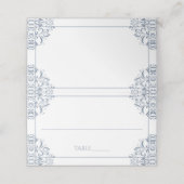 Elegante Place Card Tent Kaarten- Nadine (Dusty Bl Plaatskaartje (Buitenkant ongevouwen)