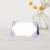 Elegante Place Card Tent Kaarten- Nadine (Royal Bl Plaatskaartje (Achterkant)