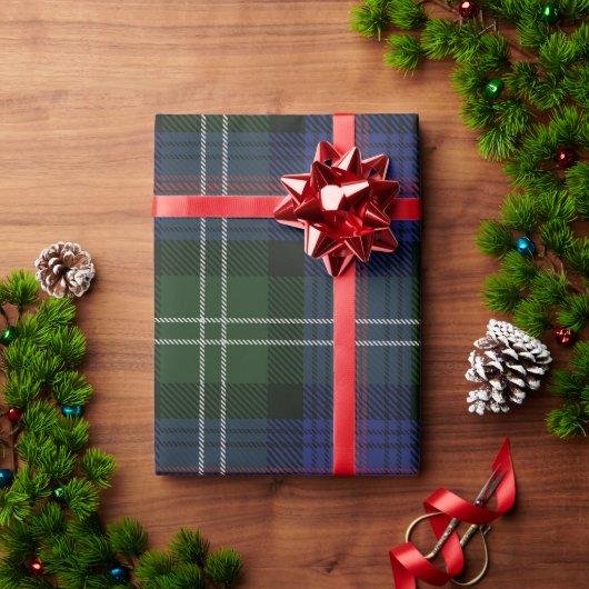 Elegante Plaid Clan Sutherland Rustieke Tartan Cadeaupapier (Feestdagen Geschenken)
