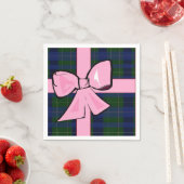 Elegante plaid cocktail servet met boog (Insitu)