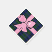 Elegante plaid cocktail servet met boog (Hoek)