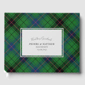 Elegante Plaid Davidson Plaid Groen Rustieke Tarta Gastenboek (Voorkant)