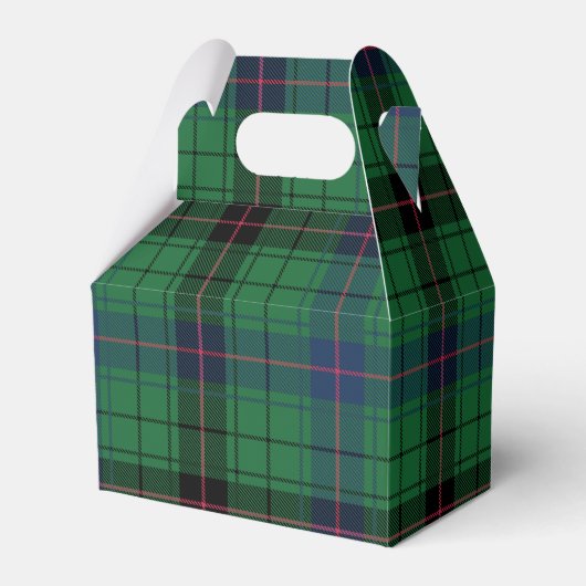 Elegante Plaid Davidson Rustieke Tartan Bedankdoosjes (Voorkant Zijde)