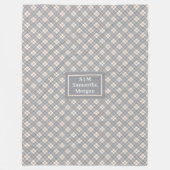 Elegante plaid deken met aangepaste naam en pastel (Voorkant)